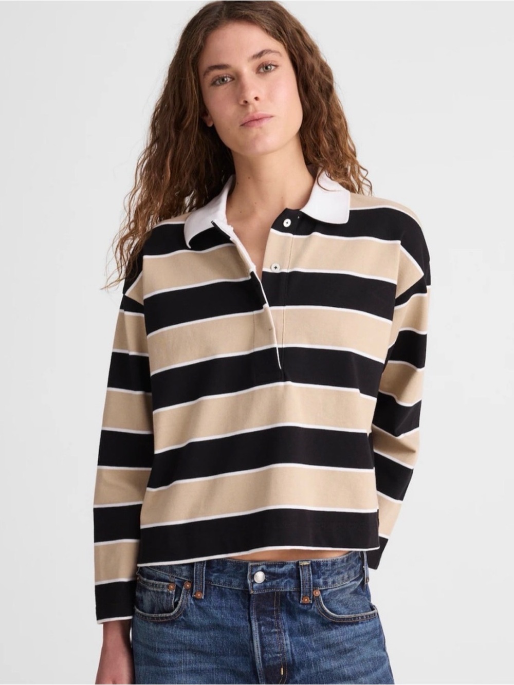 NWT Madewell Striped Rugby Top